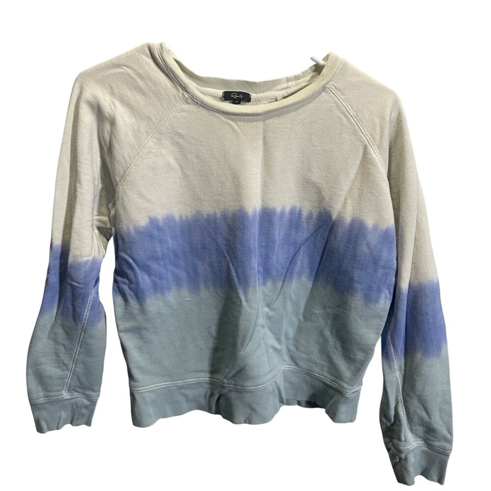 Rails S Multicolor Tie-Dye Pullover‎ Sweatshirt Cotton Blend Blue/White